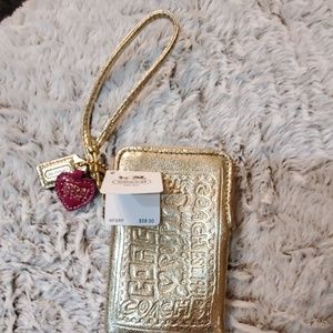 Coach 60691 New Poppy Metallic Leather Universal C